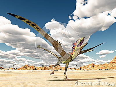 Pterosaur Peteinosaurus Cartoon Illustration