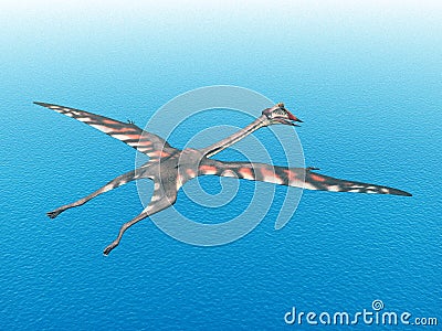 Pterosaur Quetzalcoatlus Cartoon Illustration