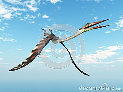 Pterosaur Quetzalcoatlus Cartoon Illustration