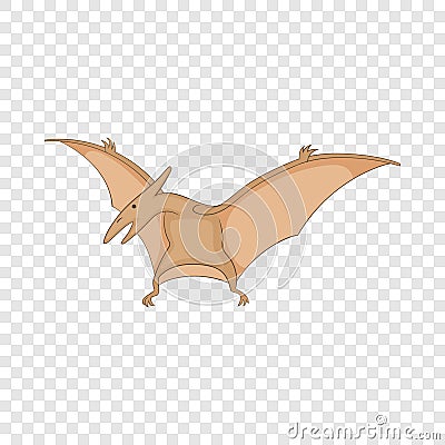 Pterosaurs icon, cartoon style Vector Illustration