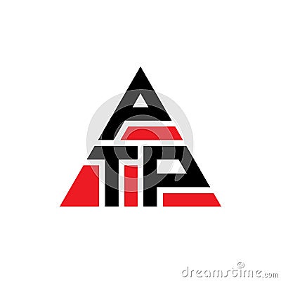 PTP triangle letter logo design with triangle shape. PTP triangle logo design monogram. PTP triangle vector logo template with red Vector Illustration
