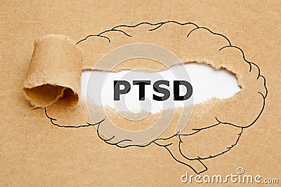 PTSD Post Traumatic Stress Disorder Brain Concept Stock Photo