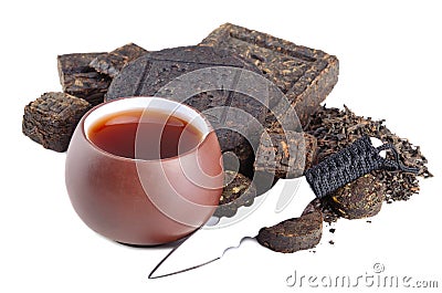Pu-erh tea Stock Photo