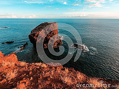 PuÊ»u Pehe Sweetheart Rock Lanai Stock Photo