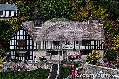 Pub at Babbacombe model Village Editorial Stock Photo