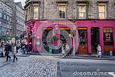 Pub in Edinburghh, Scotland Editorial Stock Photo