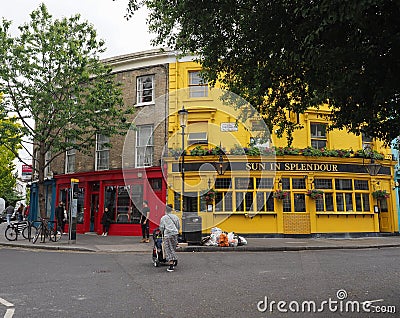 Pub in Notting Hill in London Editorial Stock Photo
