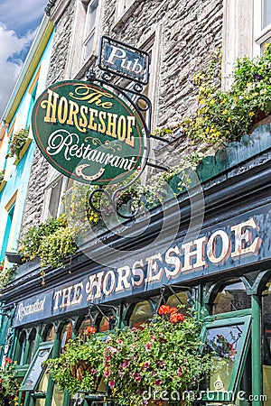 Pub sign in Kenmare Editorial Stock Photo