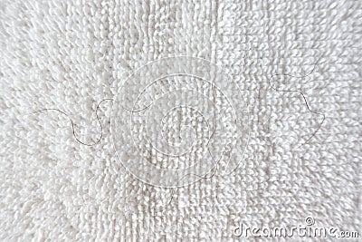 Pubic hair on white towel Stock Photo