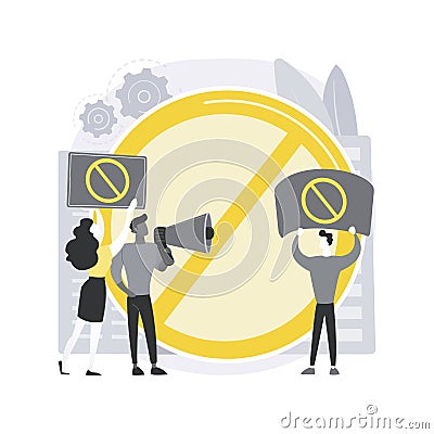 Public backlash abstract concept vector illustration. Vector Illustration