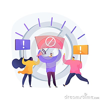 Public backlash abstract concept vector illustration. Vector Illustration