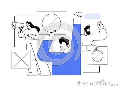 Public backlash abstract concept vector illustration. Vector Illustration