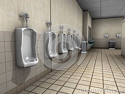 Public Bathroom Restroom Illustration Stock Photo