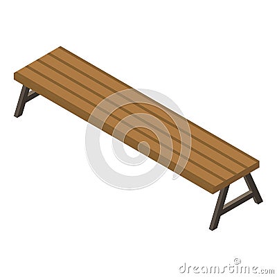 Public bench icon, isometric style Vector Illustration