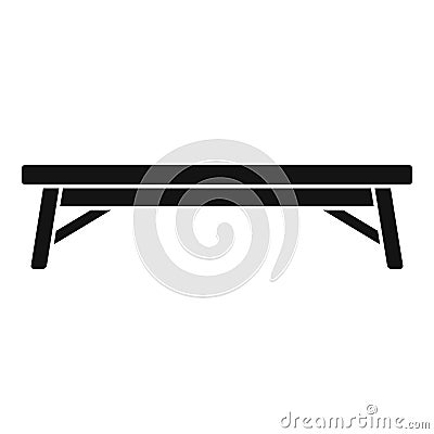 Public bench icon, simple style Vector Illustration