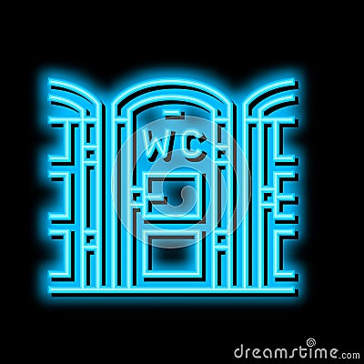 public bio toilet neon glow icon illustration Vector Illustration