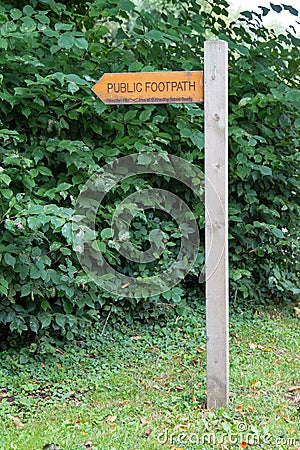 Public footpath sign Cartoon Illustration