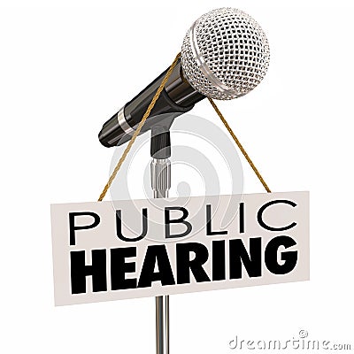 Public Hearing Information Meeting Share Opinion Feedback Stock Photo