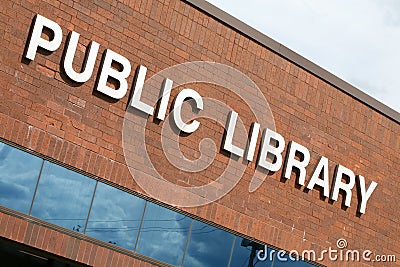 Public library building Stock Photo