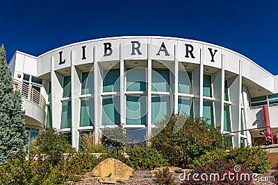 Public Library Building Stock Photo
