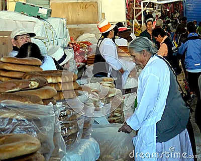 The Public Market, Cusco, Peru/2nd September 2013/An older woman Editorial Stock Photo