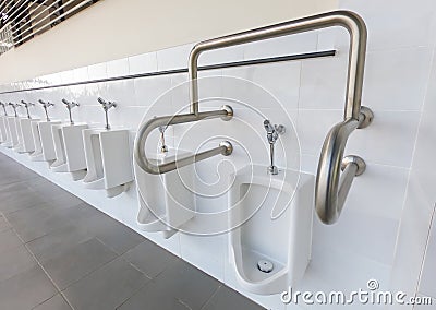 Public men toilet with friendly for people with disability Stock Photo