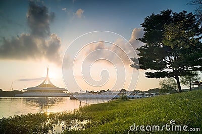 Public park, Suanluang Rama 9 at Bangkok of Thailand Stock Photo