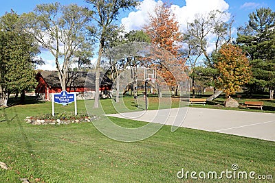 A public park in Walloon Lake Village Stock Photo