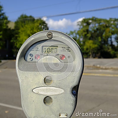 Public Parking Meter Stock Photo