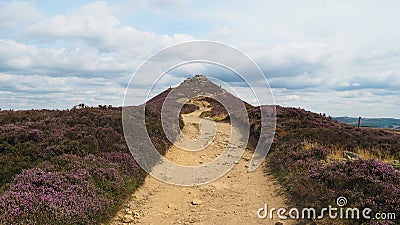 Public pathway to Win Hill in Peak District, UK Stock Photo