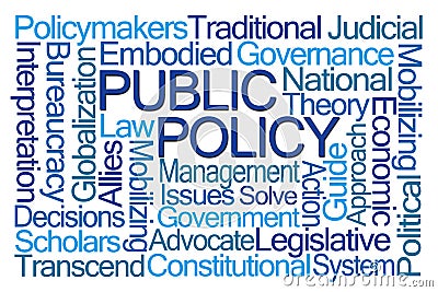 Public Policy Word Cloud Stock Photo