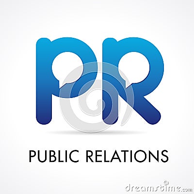 Public Relations PR company logotype. Vector Illustration