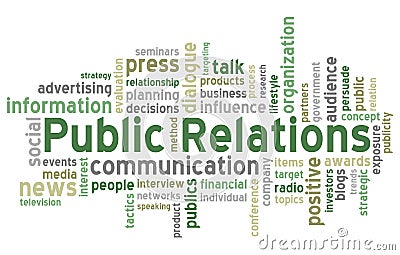 Public Relations Word Cloud Vector Illustration