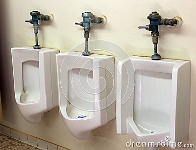 Public restroom for men Stock Photo