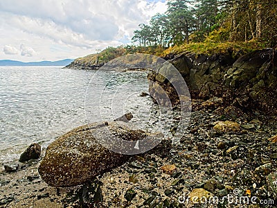 Public Ruckle Provincial Park shoreline on the Salt Spring Island Stock Photo