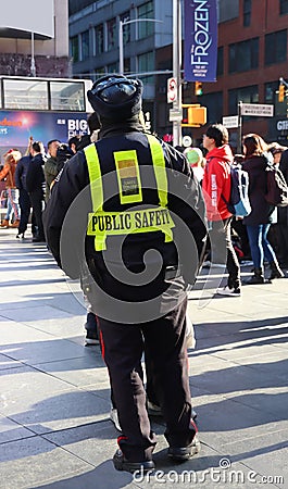 Public Safety Officer In Times Square Editorial Stock Photo