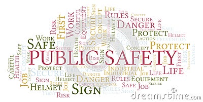 Public Safety word cloud. Stock Photo