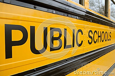 Public School Bus Stock Photo