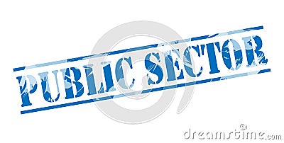 Public sector blue stamp Stock Photo