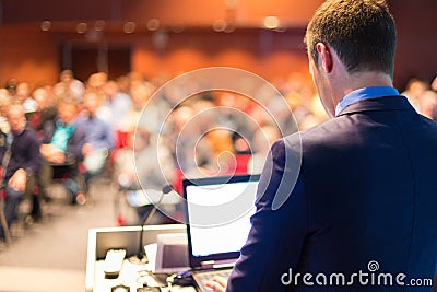 Public speaker at Business Conference. Stock Photo