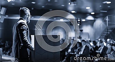 Public speaker giving talk at business event. Editorial Stock Photo