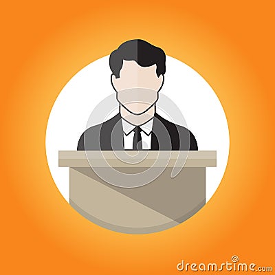 Public Speaking Vector Illustration