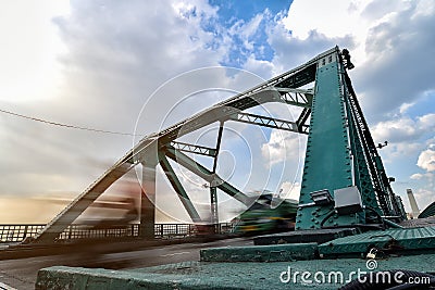 The public steel bridge named Stock Photo
