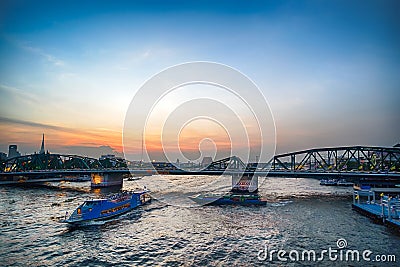 The public steel bridge named Stock Photo