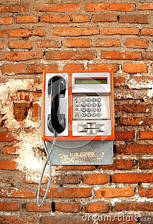 Public telephone Stock Photo