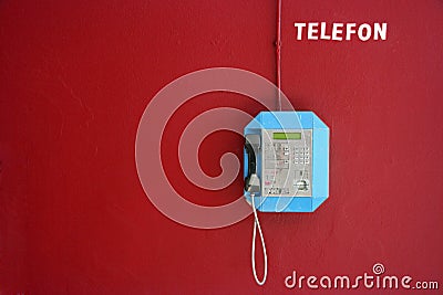 Public telephone Stock Photo