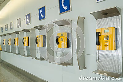 public telephones Editorial Stock Photo