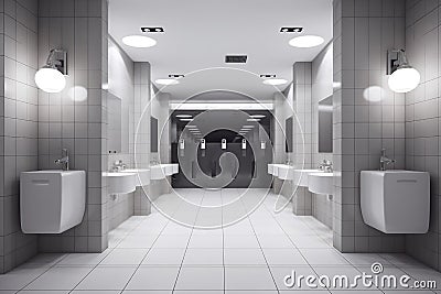 Public toilet shopping. Generate Ai Stock Photo