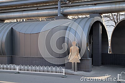 Public toilets in 798 Art District in Beijing Editorial Stock Photo