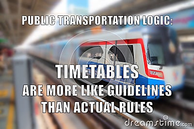 Public transit logic Stock Photo